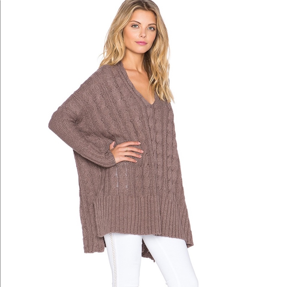 Free People ‘Easy Cable V Neck Sweater’